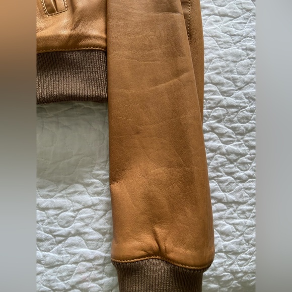 Dolce&Gabbana Tan Leather Bomber Jacket Size 40 - Picture 12 of 12
